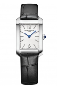 Baume & Mercier Hampton 10795 Cuarzo 100 M - ∅41 mm, Esfera Blanca, Correa negra