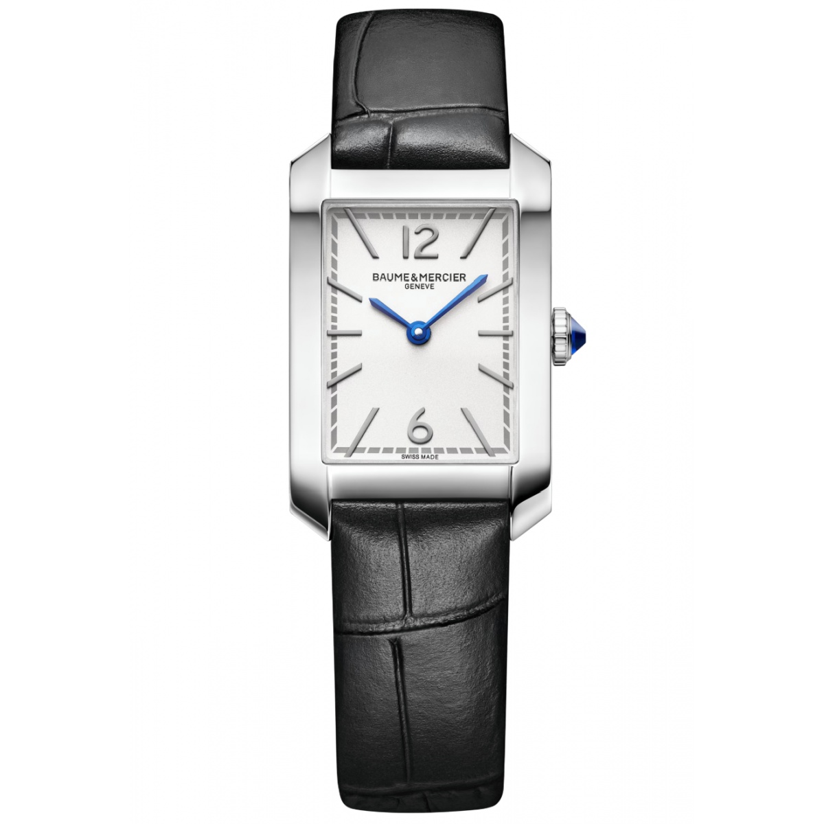 Baume & Mercier Hampton 10795 Cuarzo 100 M - ∅41 mm, Esfera Blanca, Correa negra