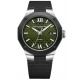 Baume & Mercier Riviera 10763 Automático 100 M - ∅42 mm, Esfera verde, Correa de caucho negro