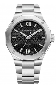 Baume & Mercier Riviera 10621 Automático 100 M - ∅42 mm, Esfera negra, Brazalete de acero