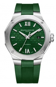 Baume & Mercier Riviera 10618 Automático 100 M - ∅42 mm, Esfera verde, Correa de caucho verde