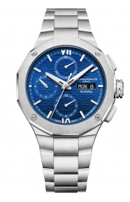 Baume & Mercier Riviera 10826 Automático Cronógrafo 100 M - ∅41 mm, Esfera azul, Brazalete de acero