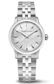 Maurice Lacroix 1975 Quartz 33mm - 10 ATM, Esfera nácar banco, brazalete de acero