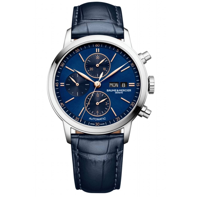 Baume & Mercier Classima 10784 Cronógrafo Automático ∅42 mm - 50 M, Esfera azul, Correa azul