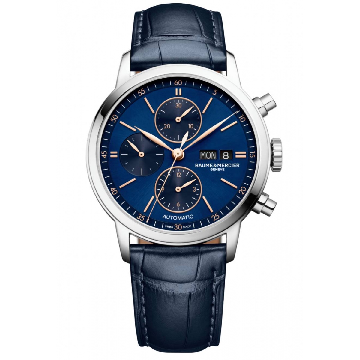 Baume & Mercier Classima 10784 Cronógrafo Automático ∅42 mm - 50 M, Esfera azul, Correa azul