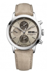 Baume & Mercier Classima 10782 Cronógrafo Automático ∅42 mm - 50 M, Esfera beige, Correa beige