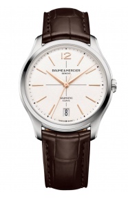 Baume & Mercier Clifton 10793 Automático ∅39 mm - 50 M, Esfera blanco roto, correa marrón