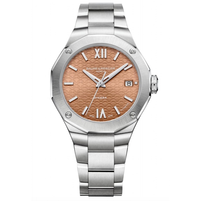 Baume & Mercier Riviera 10764 Automático ∅36 mm - 100 M, Esfera terracota, Brazalete de acero