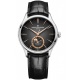 Baume & Mercier Clifton 10758 Automático Fase Lunar y Fecha ∅39 mm - 50 M, Esfera negra, correa negra