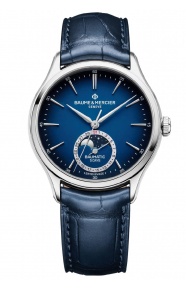 Baume & Mercier Clifton 10756 Automático Fase Lunar y Fecha ∅39 mm - 50 M, Esfera azul, correa azul