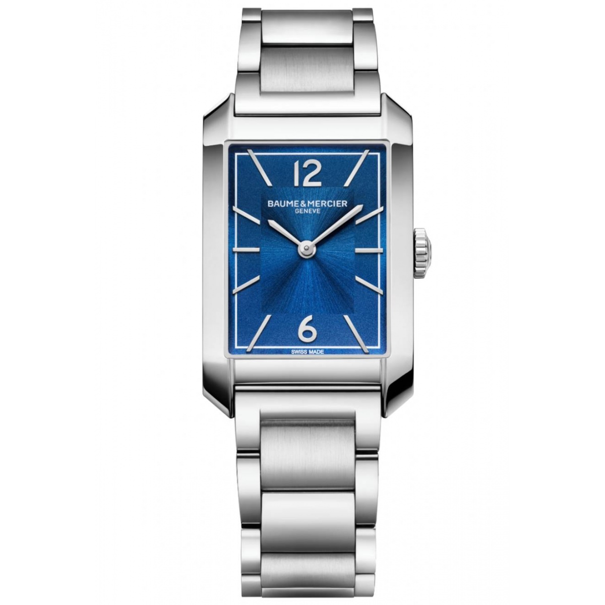 Baume & Mercier Hampton 10754 Cuarzo 43 x 27 mm - 50 M, Esfera azil, Brazalete de acero