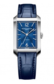 Baume & Mercier Hampton 10732 Cuarzo 43 x 27 mm - 50 M, Esfera azul, correa azul