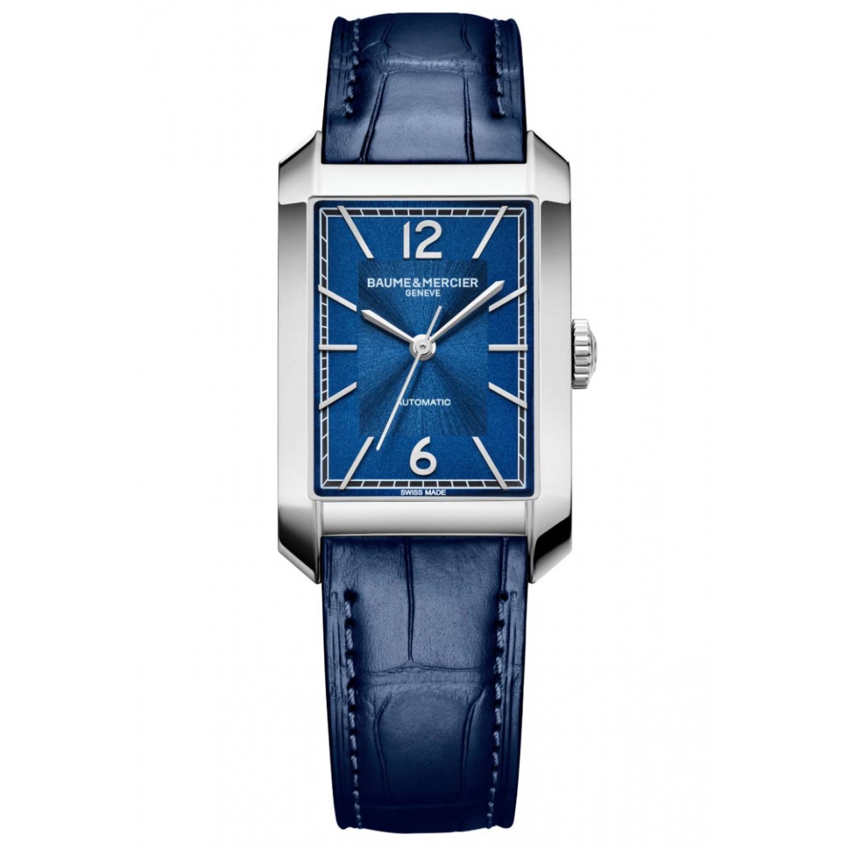 Baume & Mercier Hampton 10732 Cuarzo 43 x 27 mm - 50 M, Esfera azul, correa azul