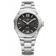Baume & Mercier Riviera 10724 Cuarzo ∅36 mm - 50 M, Esfera negra, Diamantes, Brazalete de acero