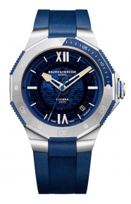Baume & Mercier Riviera 10716 ∅42 mm - 300 M, Esfera azul, caucho azul