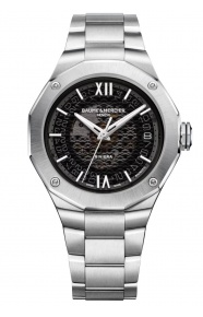 Baume & Mercier Riviera 10715 ∅39 mm - 100 M, Esfera negra, brazalete de acero