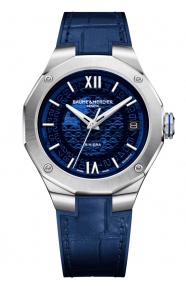 Baume & Mercier Riviera 10714 ∅39 mm - 100 M, Esfera azul, piel azul