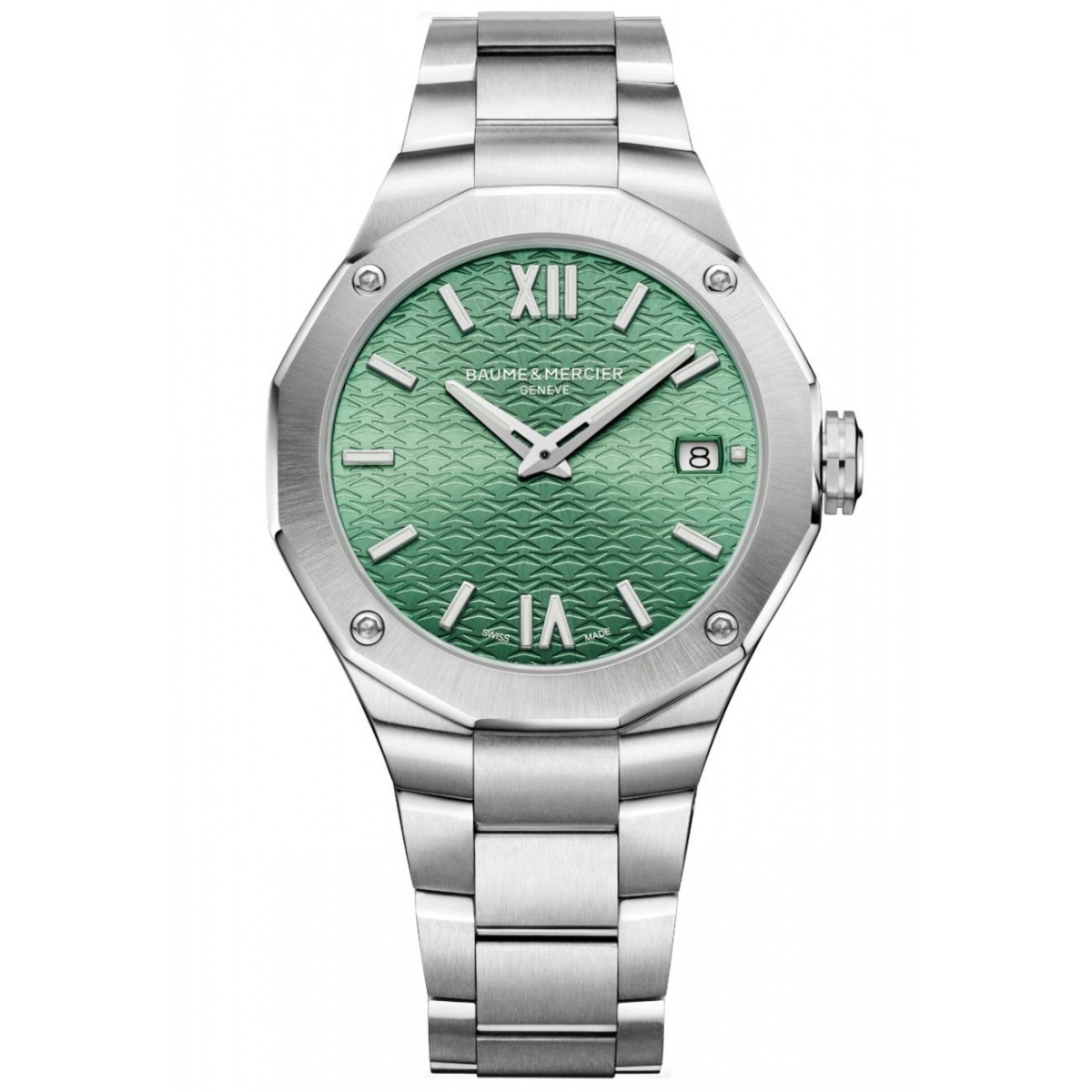 Baume & Mercier Riviera 10683 Cuarzo ∅36 mm - 50 M, Esfera verde, brazalete de acero