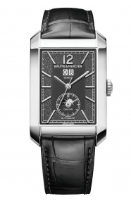 Baume & Mercier Hampton 10666 Automático con doble uso 48 x 31 mm - 50 M, Esfera gris, correa gris