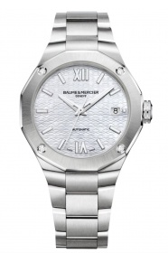 Baume & Mercier Riviera 10683 Automático Diamantes ∅36 mm - 50 M, Esfera nacar blanco, brazalete de acero