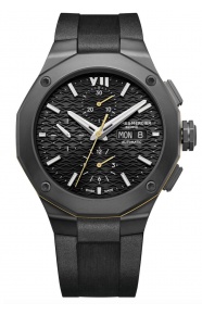 Baume & Mercier Riviera 10625 Cronógrafo Automático ∅42 mm - 100 M, Esfera negra, caucho negro