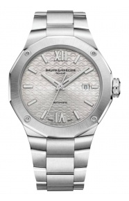 Baume & Mercier Riviera 10622 ∅42 mm - 100 M, Esfera plateada, brazalete de acero