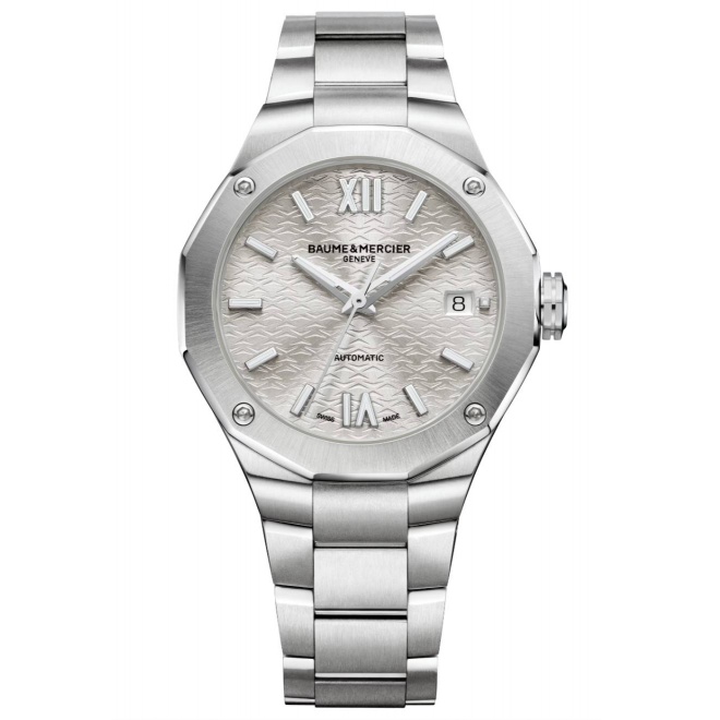 Baume & Mercier Riviera 10615 Automático ∅36 mm - 100 M, Esfera plateada, brazalete de acero