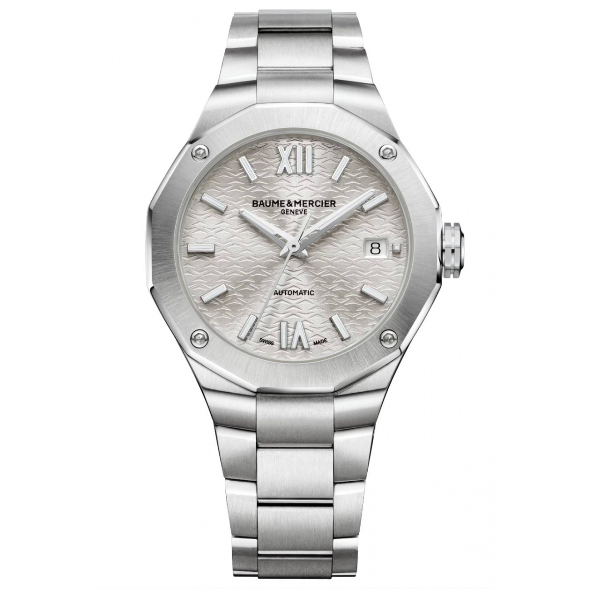 Baume & Mercier Riviera 10615 Automático ∅36 mm - 100 M, Esfera plateada, brazalete de acero