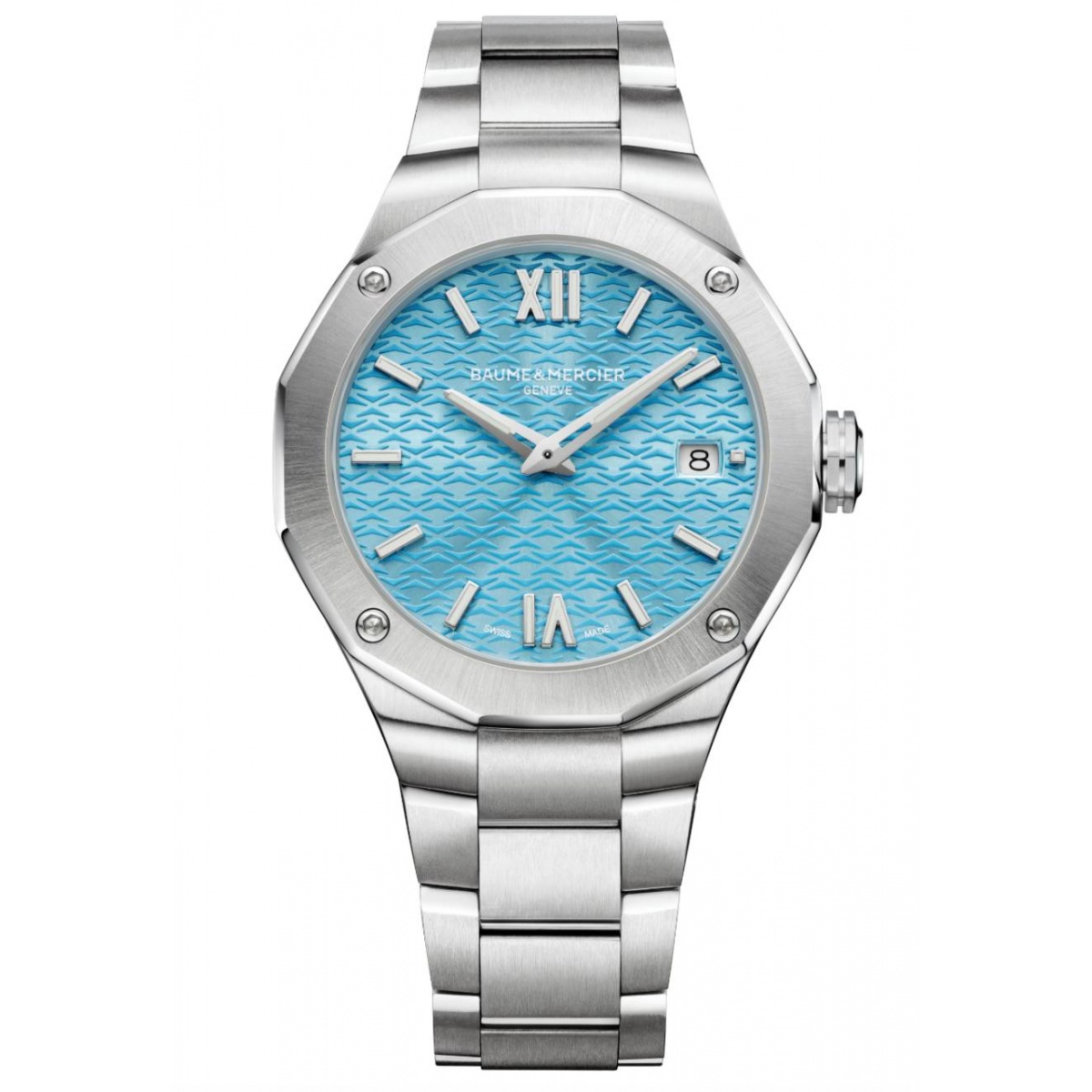 Baume & Mercier Riviera 10612 Cuarzo ∅36 mm - 50 M, Esfera azul, brazalete de acero