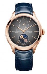 Baume & Mercier Clifton 10547 Automático Con día, fecha y Fase Lunar ∅42 mm - 50 M, Esfera gris, correa azul