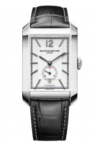 Baume & Mercier Hampton 10528 Automático 50 M, Esfera Blanca, Correa negra