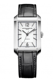 Baume & Mercier Hampton 10522 Automático 50 M, Esfera Blanca, Correa negra