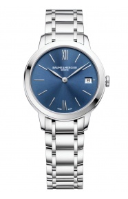Baume & Mercier Classima 10477 Cuarzo ∅31 mm - 50 M, Esfera azul, Brazalete de acero