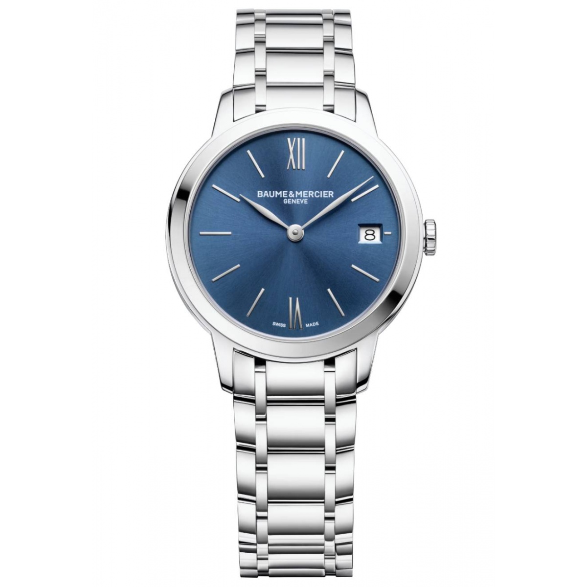 Baume & Mercier Classima 10477 Cuarzo ∅31 mm - 50 M, Esfera azul, Brazalete de acero