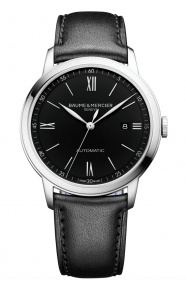 Baume & Mercier Clifton 10453 Automático ∅42 mm - 50 M, Esfera negra, correa negra