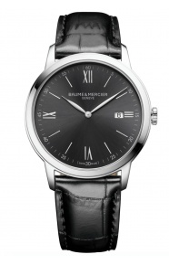 Baume & Mercier Classima 10416 Cuarzo ∅42 mm - 50 M, Esfera negra, correa negra