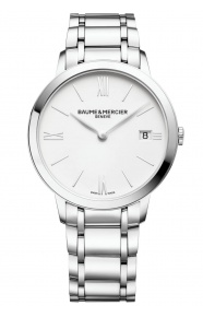 Baume & Mercier Classima 10356 Cuarzo ∅36,5 mm - 50 M, Esfera blanca, brazalete de acero