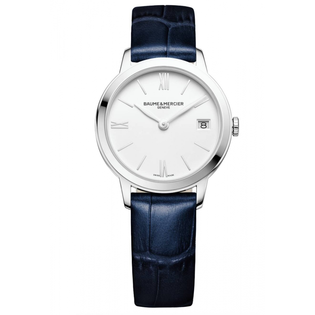 Baume & Mercier Classima 10353 Cuarzo ∅31 mm - 50 M, Esfera blanca, correa azul