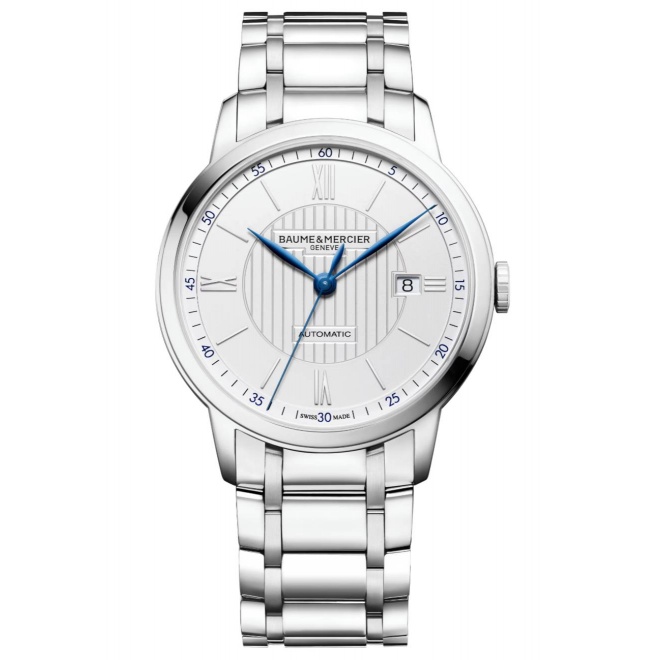 Baume & Mercier Classima 10334 Automático ∅42 mm - 50 M, Esfera plateada, brazalete de acero