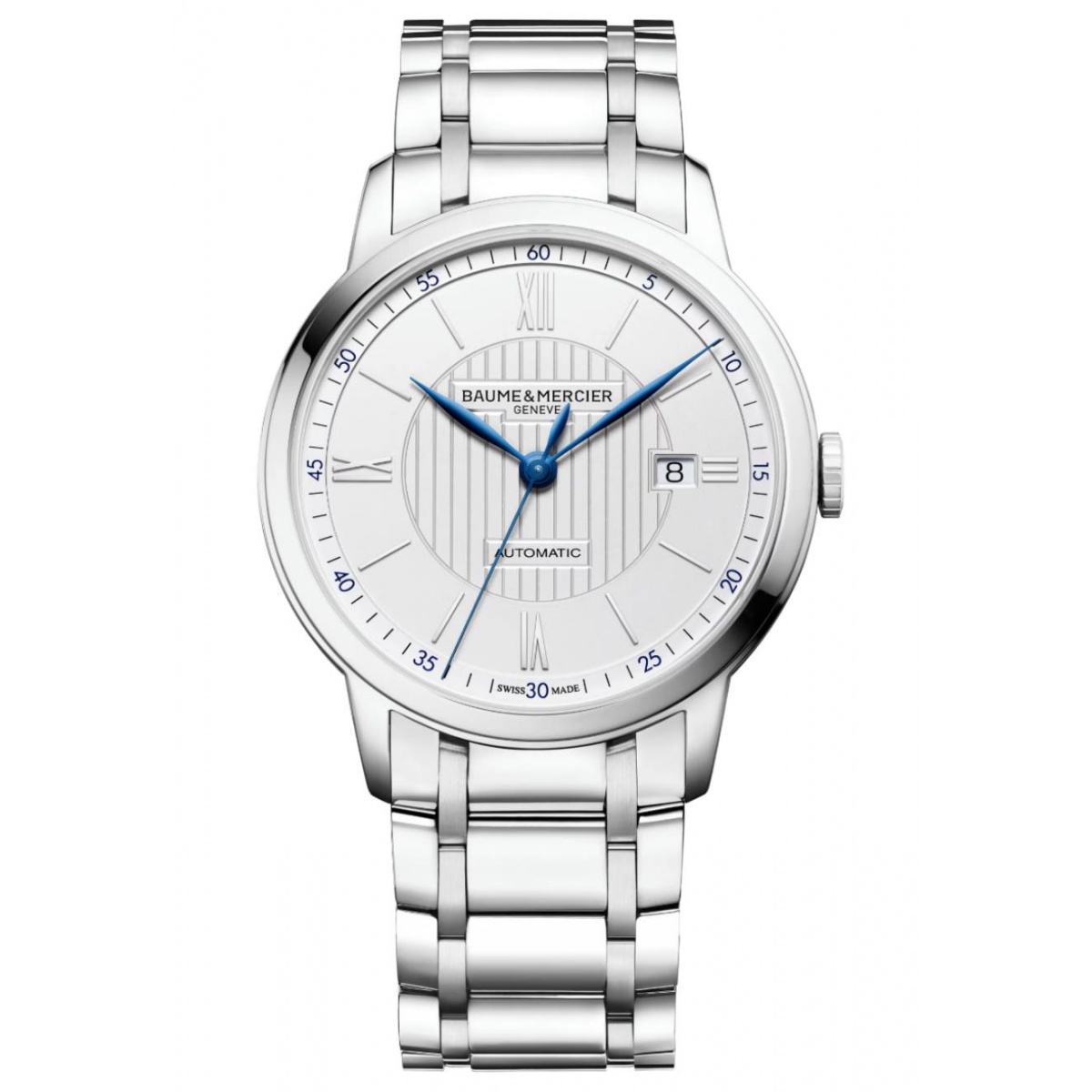 Baume & Mercier Classima 10334 Automático ∅42 mm - 50 M, Esfera plateada, brazalete de acero
