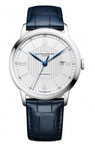 Baume & Mercier Classima 10333 Automático ∅42 mm - 50 M, Esfera plateada, correa azul