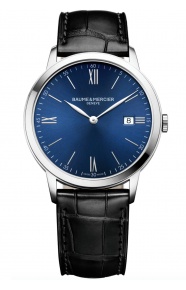Baume & Mercier Classima 10324 Cuarzo ∅42 mm - 50 M, Esfera azul, correa negra
