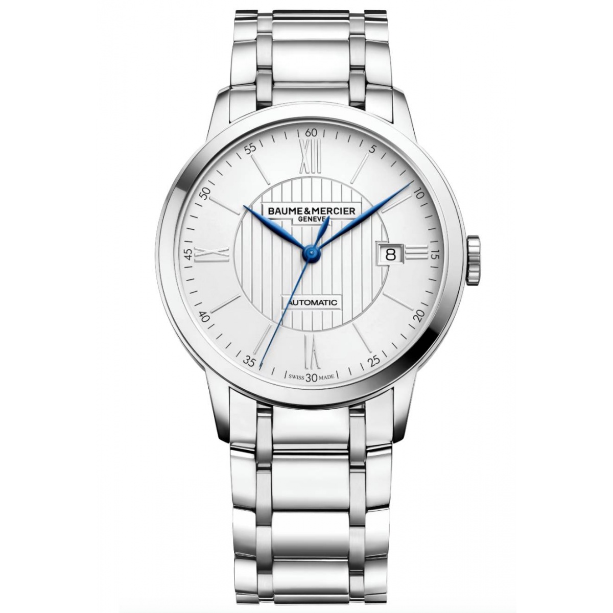 Baume & Mercier Classima 10215 Automático ∅40 mm - 50 M, Esfera plateada, brazalete de acero
