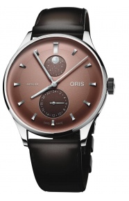 Oris Artelier Complication ∅39,50 mm - 30 M, Esfera castaña, brazalete de piel negra