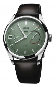 Oris Artelier Calibre 113 ∅43 mm - 50 M, Esfera verde, brazalete de piel marrón