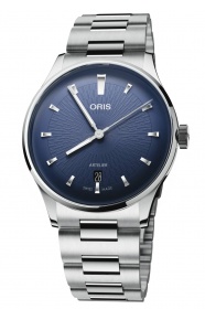 Oris Artelier Date ∅38 mm - 30 M, Esfera azul, brazalete de acero