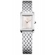 Baume & Mercier Hampton 10860 Cuarzo, 28 X 17,75MM - 50 M, Esfera plateada, brazalete de acero
