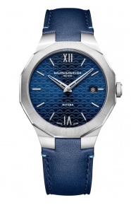 Baume & Mercier Riviera 10846 Cuarzo, Fecha ∅39 mm - 50 M, Esfera azul, correa de piel azul