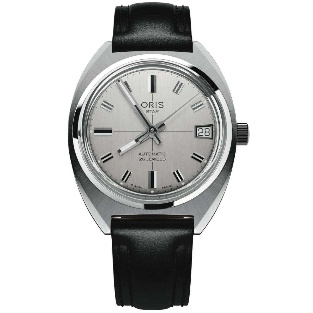Oris Heritage Big Star Edition 50 M - ∅35 mm, Esfera gris, brazalete de piel negra