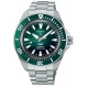 Seiko PProspex Samurai Diver 41,7 PADI verde ∅41,7 mm - 200M, Esfera verde, brazalete de acero